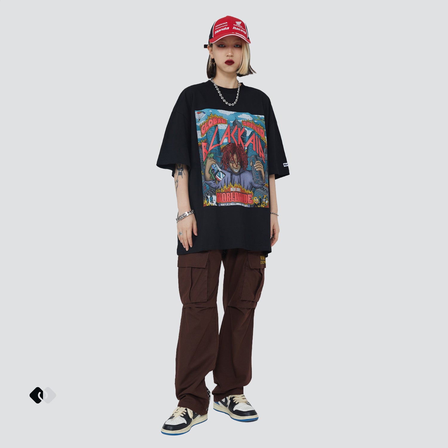 Combed Cotton Round Neck Street T-shirt Unisex Bottoming Shirt