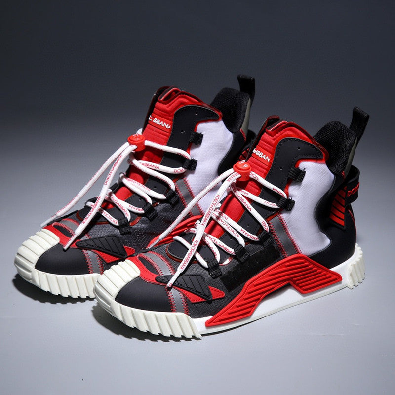 Fashion Color Matching High-top Casual Breathable Couple Sneakers