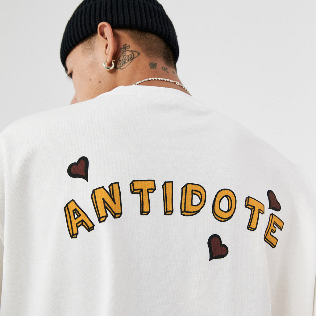 Antidote SnakelabNew Bear Cartoon Print Summer Couple Short-Sleeved T-Shirt Tide Brand Men And Women