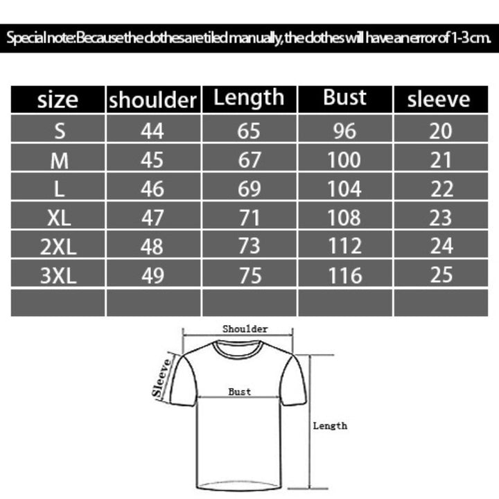 European And American Unisex Super Cotton T-shirt Digital Printing Casual Round Neck