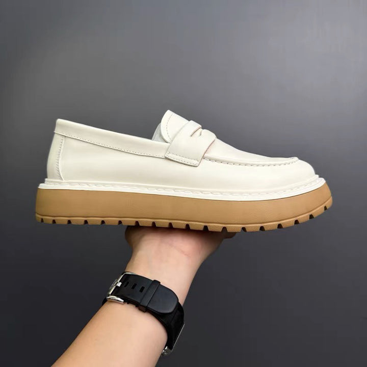 Leather One Pedal Lazy Casual Sneakers