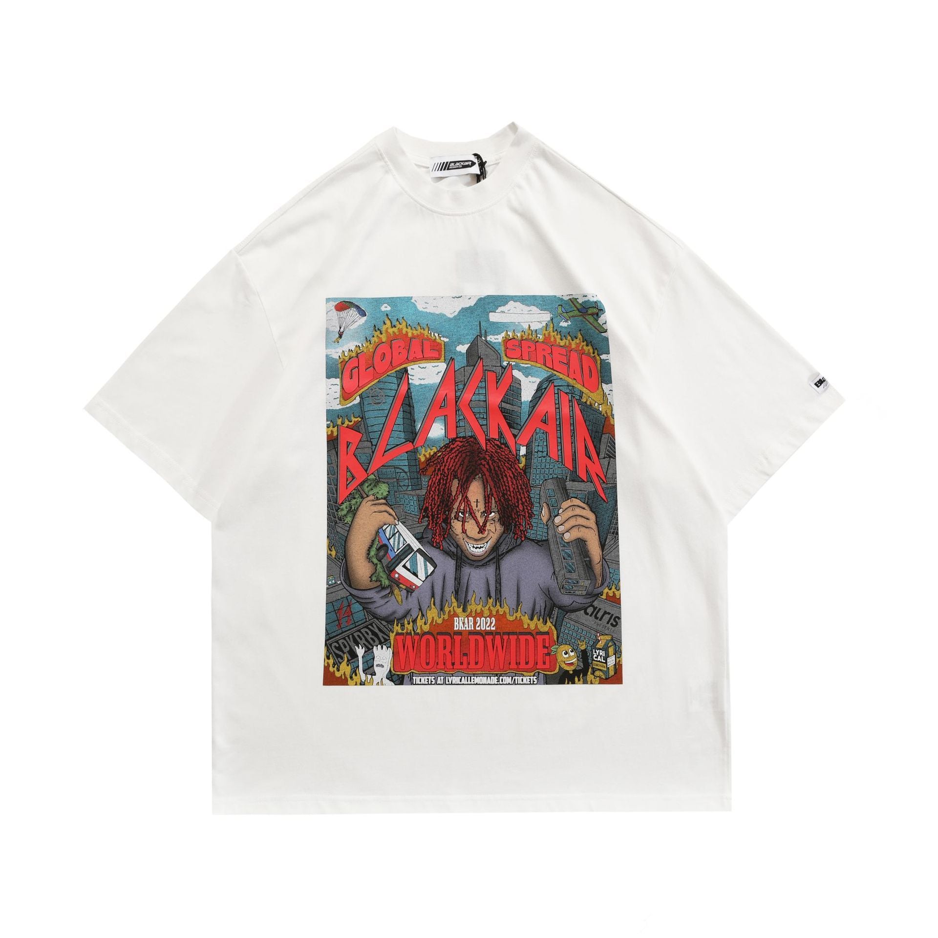 Combed Cotton Round Neck Street T-shirt Unisex Bottoming Shirt