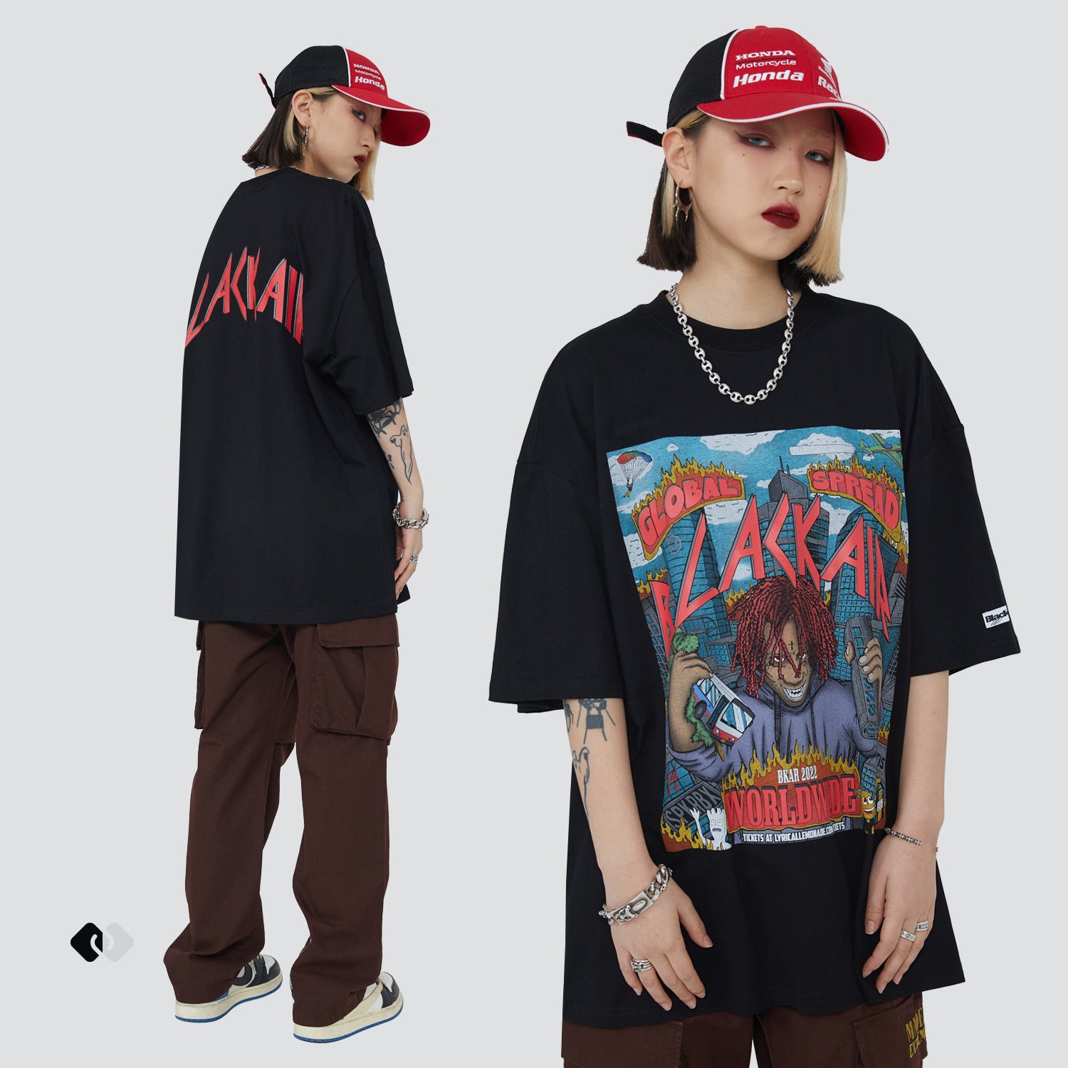 Combed Cotton Round Neck Street T-shirt Unisex Bottoming Shirt