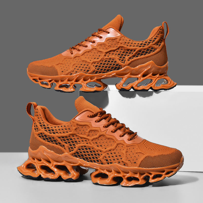 Trendy Men's Flyknit Mesh Casual Sneakers