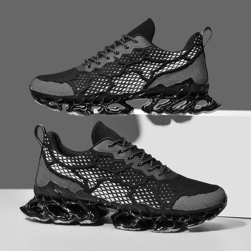 Trendy Men's Flyknit Mesh Casual Sneakers
