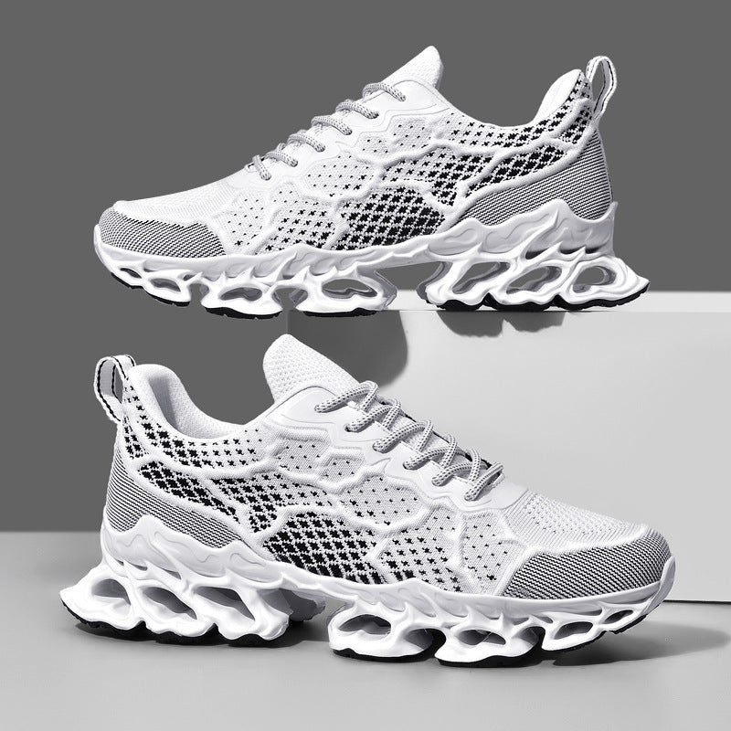Trendy Men's Flyknit Mesh Casual Sneakers