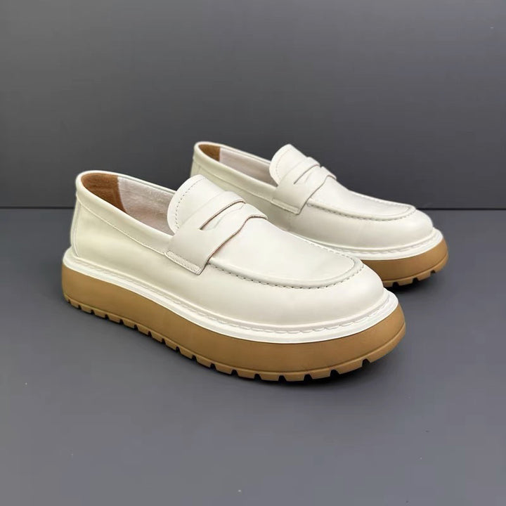 Leather One Pedal Lazy Casual Sneakers
