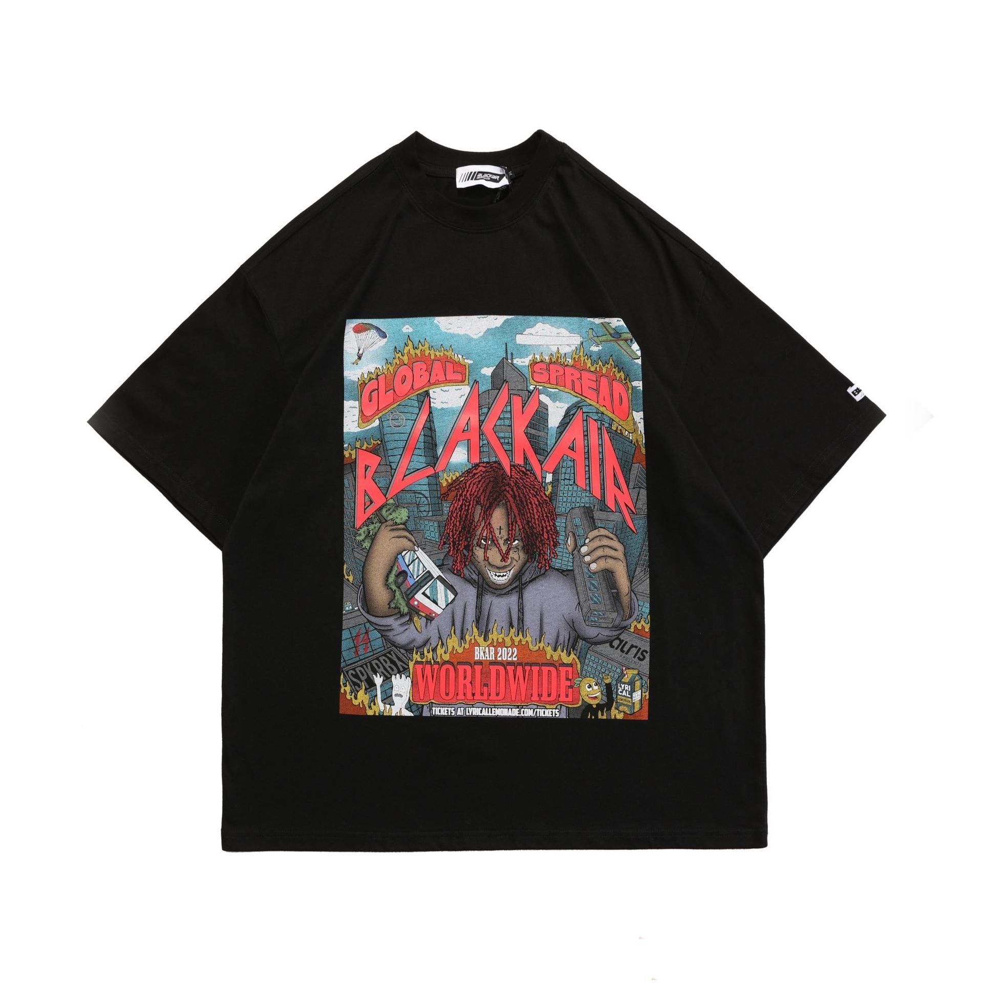 Combed Cotton Round Neck Street T-shirt Unisex Bottoming Shirt