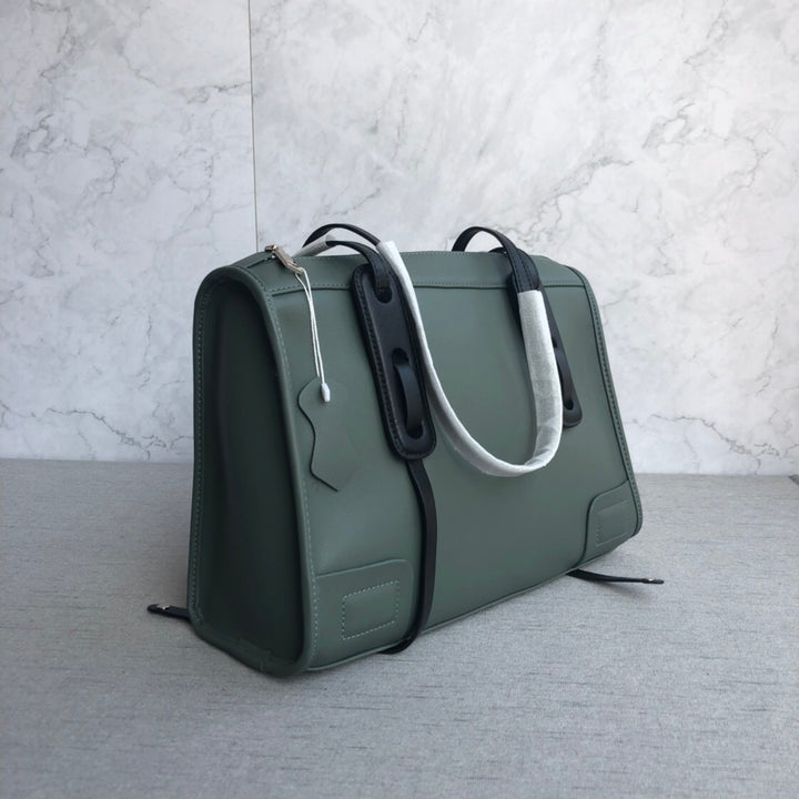 Solid Color Large Capacity Tote Bag Leather Shoulder Bag